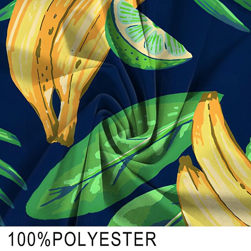 Men's Leaf Fruit Plants Swim Trunks Swim Shorts Board Shorts Mid Waist Fashion Designer Surfing Holiday Beach Drawstring Pocket Elastic Waist Designer Clothing Apparel3