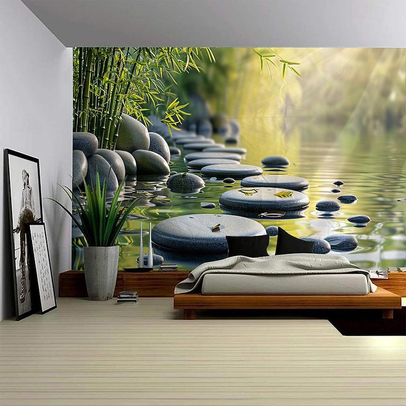 Nature Zen Meditation Hanging Tapestry Wall Art Large Tapestry Mural Decor Photograph Backdrop Blanket Curtain Home Bedroom Living Room Decoration2