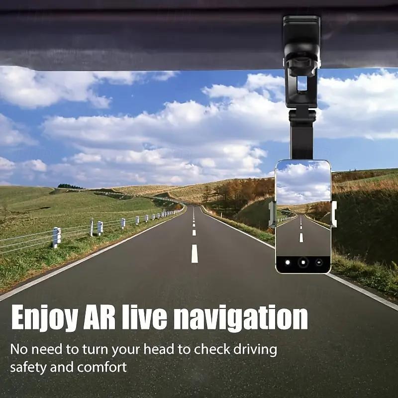 1080 Rotating Sun Visor Car for Phone Mount -Universal iPhone 7Holder with Full Swivel Sun-Blocking and 7 Inch Support for SeamlessDriving Experience2