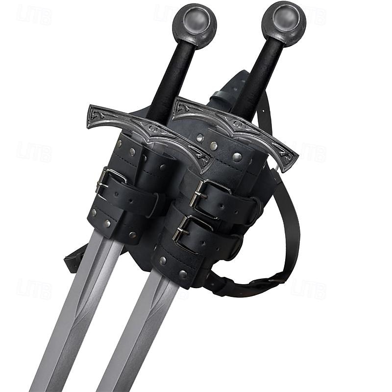 Punk & Gothic Medieval Renaissance Scabbard Sword Holder Sword Frog Celtic Knight Elven Fancy Dress Men's Women's Unisex Celtic Viking Carnival Masquerade Masquerade Renaissance Fair LARP Adults'2