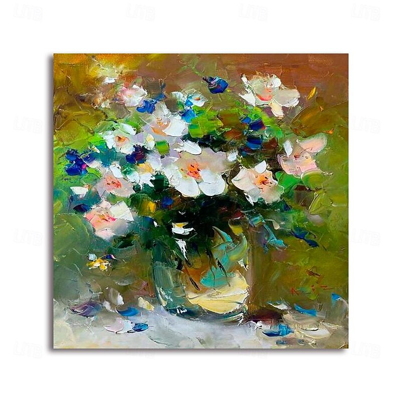 Oil Painting Handmade Hand Painted Wall Art Impression Flowers Canvas Painting Home Decoration Decor Stretched Frame Ready to Hang