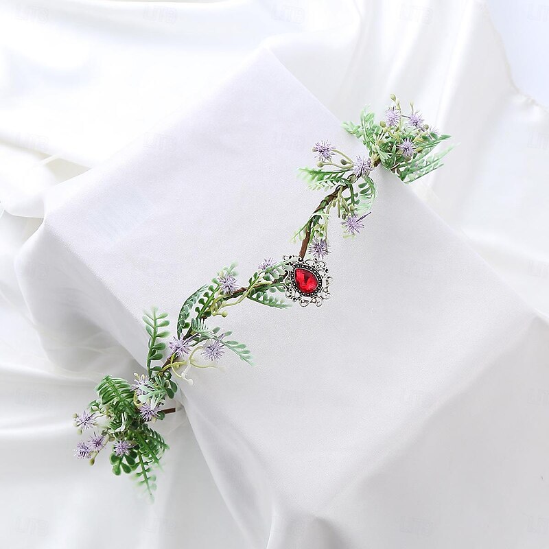 Floral Medieval Renaissance Headpiece Headband Fairy Elven Fancy Dress Women's Halloween Carnival Masquerade Party / Evening Adults' Headwear4