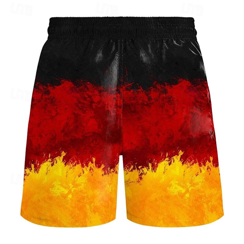 Men's Eagle European pattern National Flag Swim Trunks Swim Shorts Board Shorts Mid Waist Fashion Streetwear Designer Casual Daily Holiday Pocket Drawstring Elastic Waist Designer Clothing Apparel2