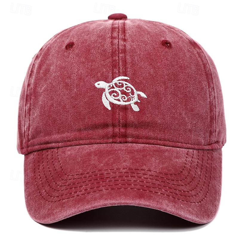 Men's Baseball Cap Sun Hat Trucker Hat Black Pink Cotton Embroidered Fashion Casual Street Daily Turtle Adjustable Sunscreen Breathable4