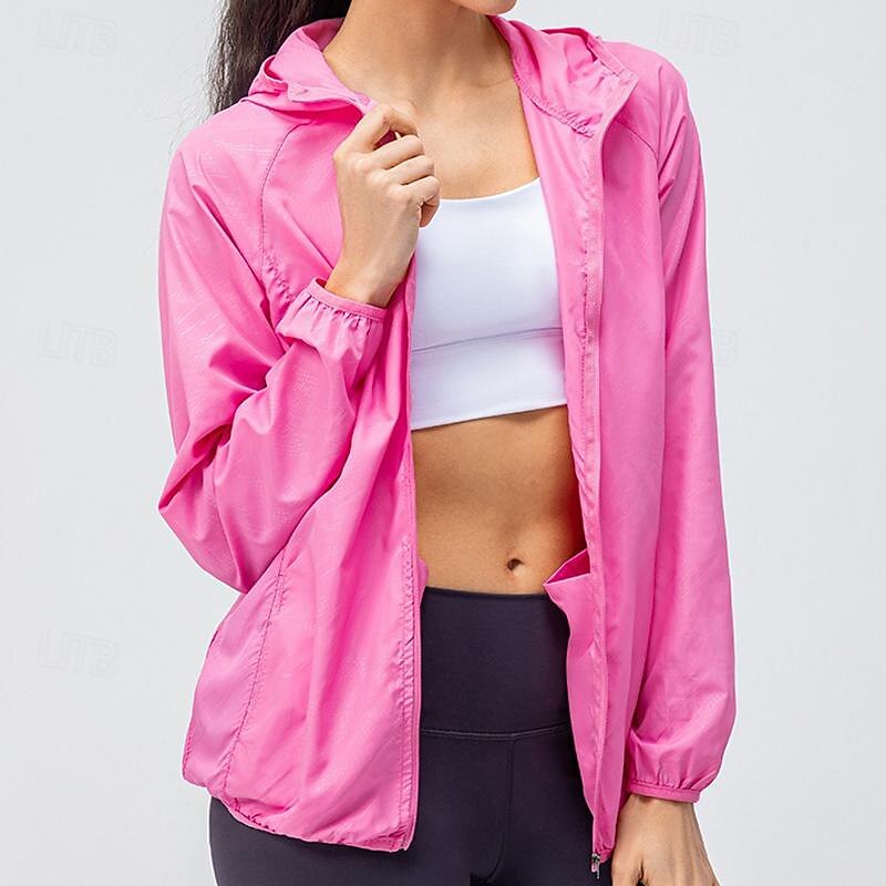 Women's hooded jacket with zipper pockets hood with multiple pockets waterproof fabric women's skin jacket