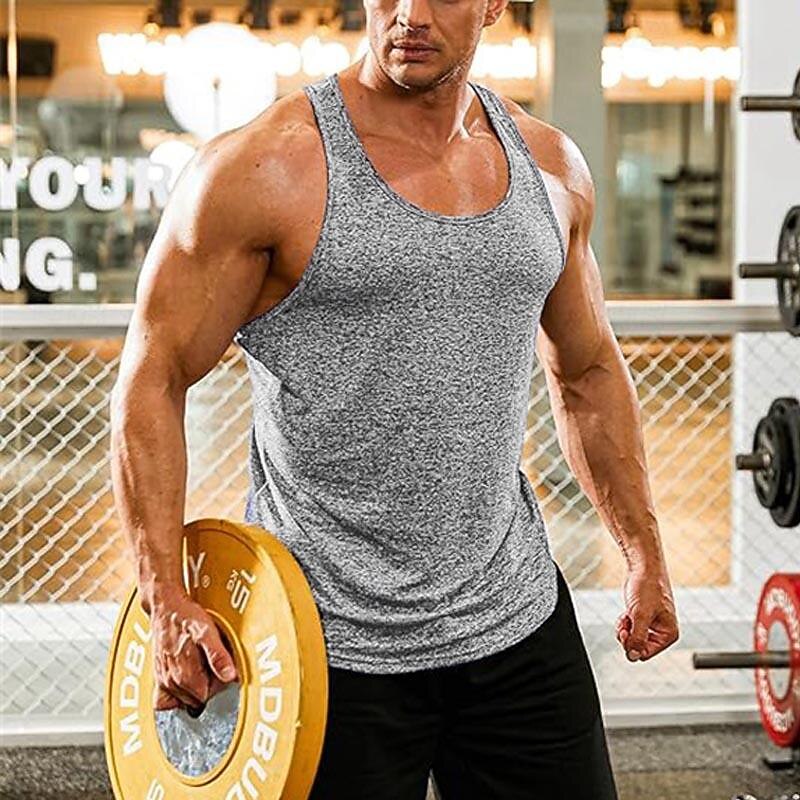 Men's Tank Top Vest Top Undershirt Sleeveless Shirt Sleeveless Crew Neck Spring & Summer Plain Fashion Designer Basic Vacation Street Going out Black White Blue Top Tee for Men