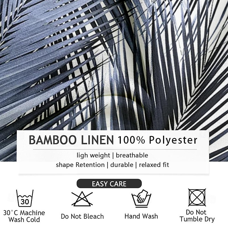 Men's Palm Leaf Button Up Shirt Short Sleeve Hawaiian Casual Resort Outdoor Casual Holiday Summer Spring Turndown Print Yellow Blue Pink / Purple Green3