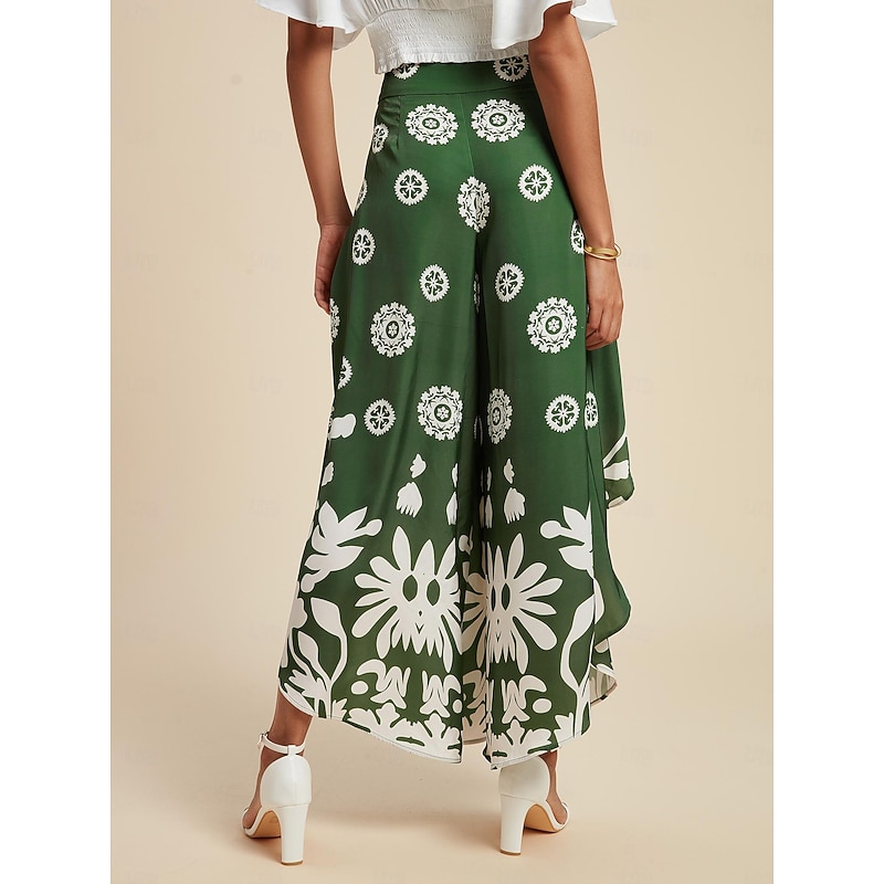 Satin Casual Wide Leg Full Length Pants2