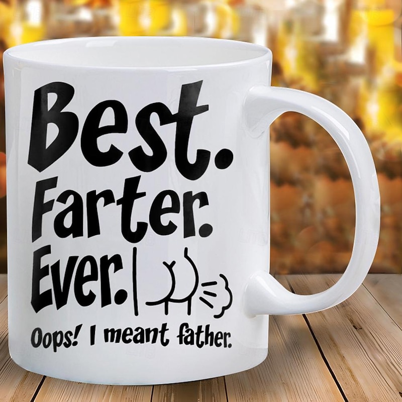 Fathers Day Funny Gifts for Dad Husband Him from Daughter Son Kids Wife - 11 OZ Ceramic Coffee Mug - Stocking Stuffers for Christmas XmasBirthday Anniversary Gag Presents Ideas for PaPa Step Dad