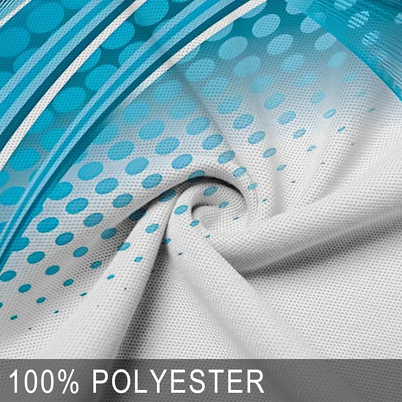 Men's Striped Sports Polo Shirts Golf Shirt Short Sleeve Polo Shirts Collared Shirts Casual Sportswear Vacation Wear 3D Print Buttons Spring & Summer White3