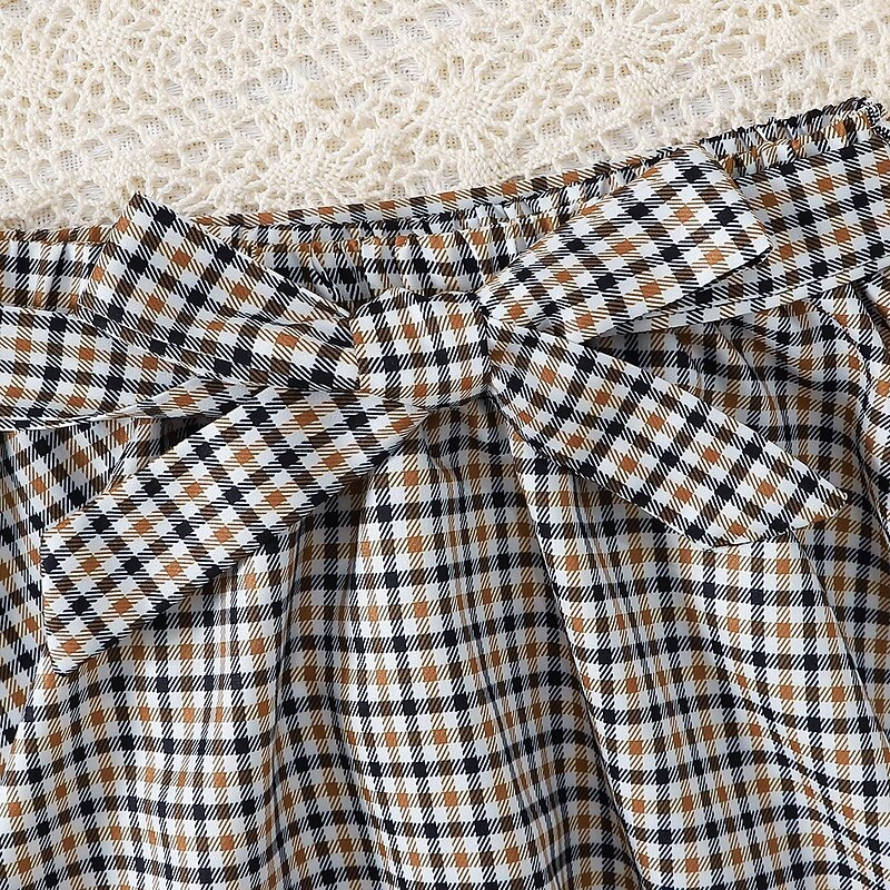 2 Pieces Kids Girls' Floral Crewneck Dress Suits Set Sleeveless Fashion School 7-13 Years Summer White4