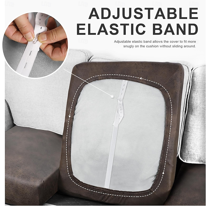 1-Seat Chaise Lounge Cover Hot Stamping PU Leather Embossed Slipcovers4