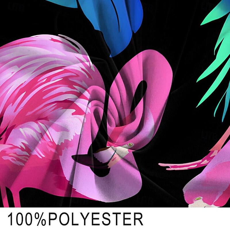 Men's Animal Flamingo Bird Swim Trunks Swim Shorts Board Shorts Mid Waist Fashion Designer Holiday Beach Swimming Pool Drawstring Pocket Elastic Waist Designer Clothing Apparel3