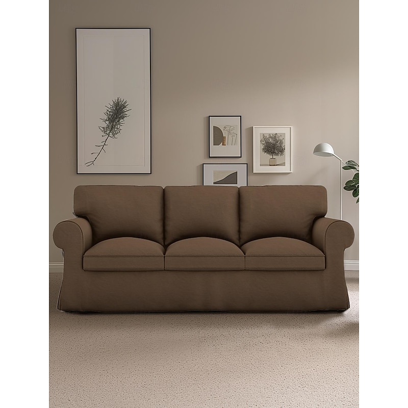 Ektorp Sofa Cover for Armchair, Loveseat, 3 Seat, Cotton Cover for The   Ektorp Chair, Arm Chair One Seat Couch Slipcover Replacement Not Fit  LITB PRIME cover Ektcover4