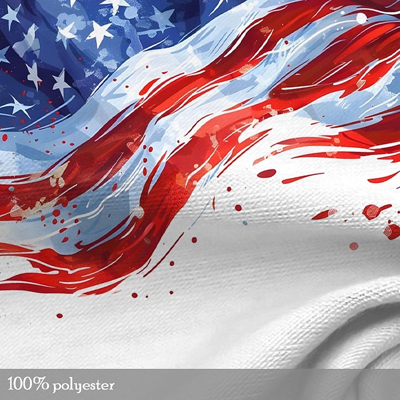 Veterans Day Men's Patriot Patriotic Veteran American Flag T shirt Short Sleeve T shirt 3D Print Crew Neck Shirt Street Style Party Birthday Street White Blue Summer Spring Clothing Apparel S M L XL3