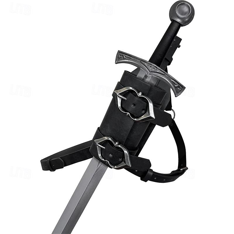 Punk & Gothic Medieval Renaissance Scabbard Sword Holder Sword Frog Viking Celtic Knight Fancy Dress Men's Women's Unisex Pirate Carnival Masquerade Masquerade Renaissance Fair LARP Adults' Sscabbard3