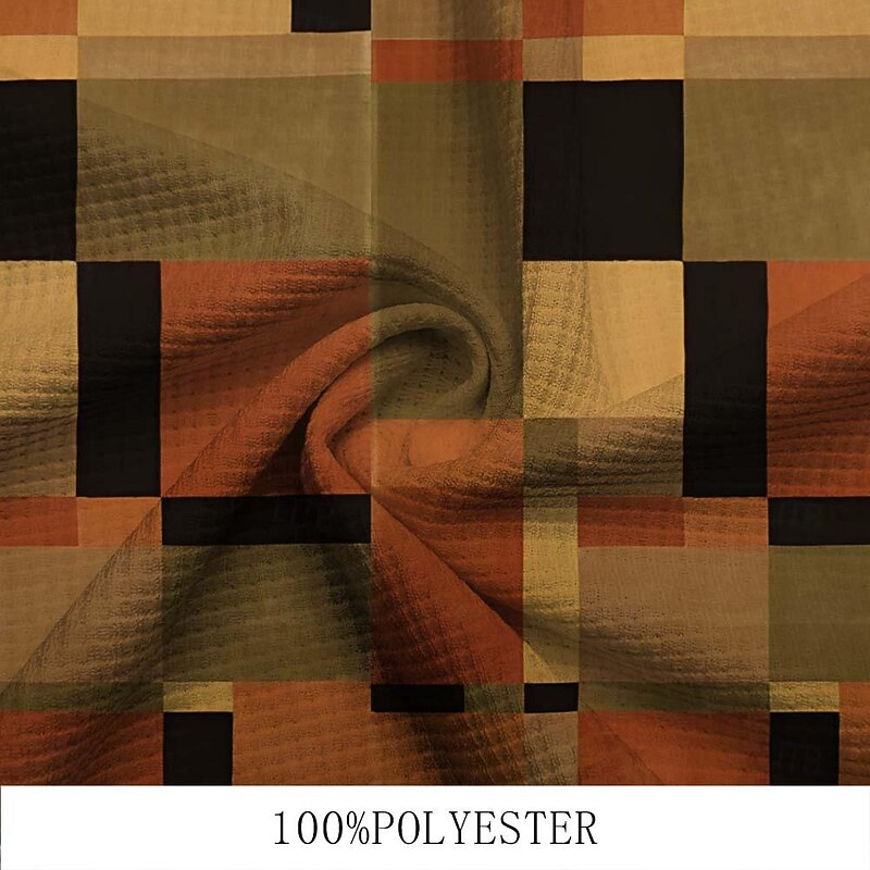 Men's Plaid Golf Shirt Short Sleeve Polo Shirts Collared Shirts Casual Vacation Wear Formal Wear Festival Wear Buttons 3D Print Summer Spring Brown3