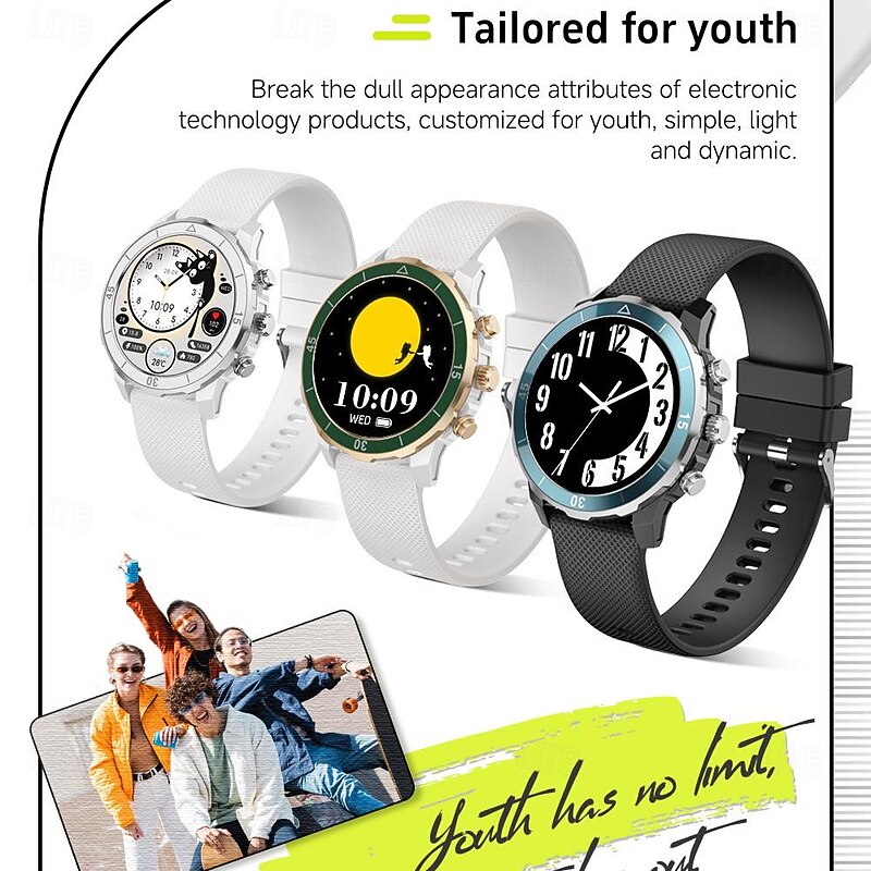 696 LC315B Smart Watch 1.27 inch Smartwatch Fitness Running Watch Bluetooth Pedometer Call Reminder Sleep Tracker Compatible with Android iOS Women Men Hands-Free Calls Message Reminder IP 67 41mm3