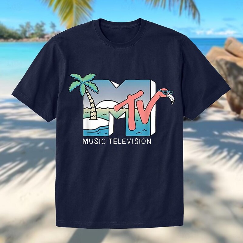 Men's Coconut Tree Letter Hawaiian T Shirt Tee Top 100% Cotton Short Sleeve Graphic Shirt Black White Army Green Comfortable Tee Street Sports Outdoor Fashion Designer Clothing4