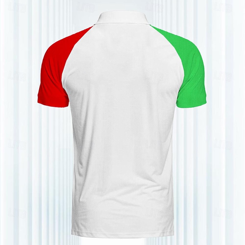 Men's Veterans Patriotic Sports Polo Shirts Golf Shirt Short Sleeve Polo Shirts Collared Shirts Casual Streetwear Vacation Wear Party Outfits 3D Print Buttons Spring & Summer White2