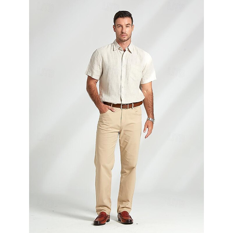 Men's Premium Leather Belt with Sleek Stainless Steel Buckle - Perfect for Business and Casual Wear4