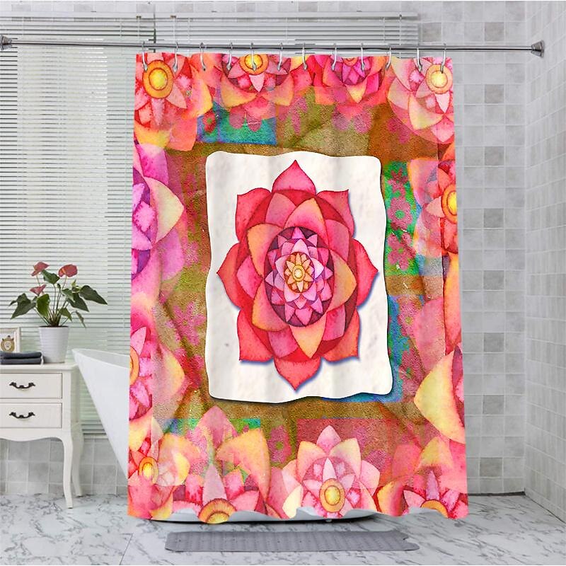 Plant Series Waterproof Shower Curtain 180cm*180cm(70"*70") Botanical Bathroom Decor Mildew Resistant Polyester Fabric for Bath Tub Shower3
