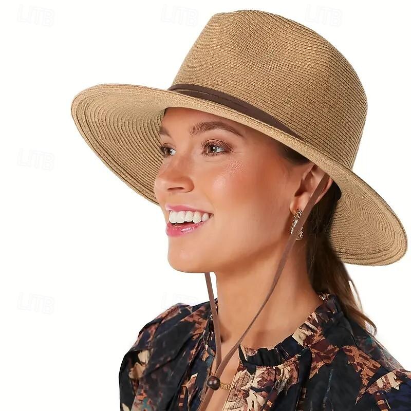 Women's Hat Straw Hat Sun Hat Portable Sun Protection Breathable Street Daily Weekend Pure Color Pure Color