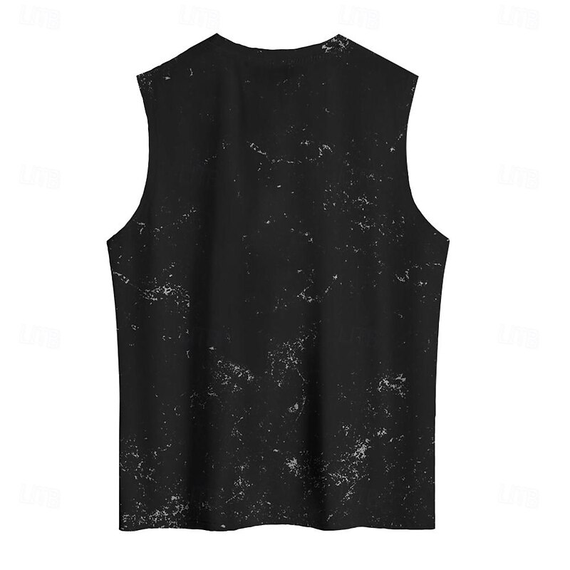Men's Cross Vest Top Sleeveless T shirt 3D Print Crew Neck Shirt Sports Fashion Daily Gym Black 1 Black Summer Spring Clothing Apparel S M L XL XXL XXXL3