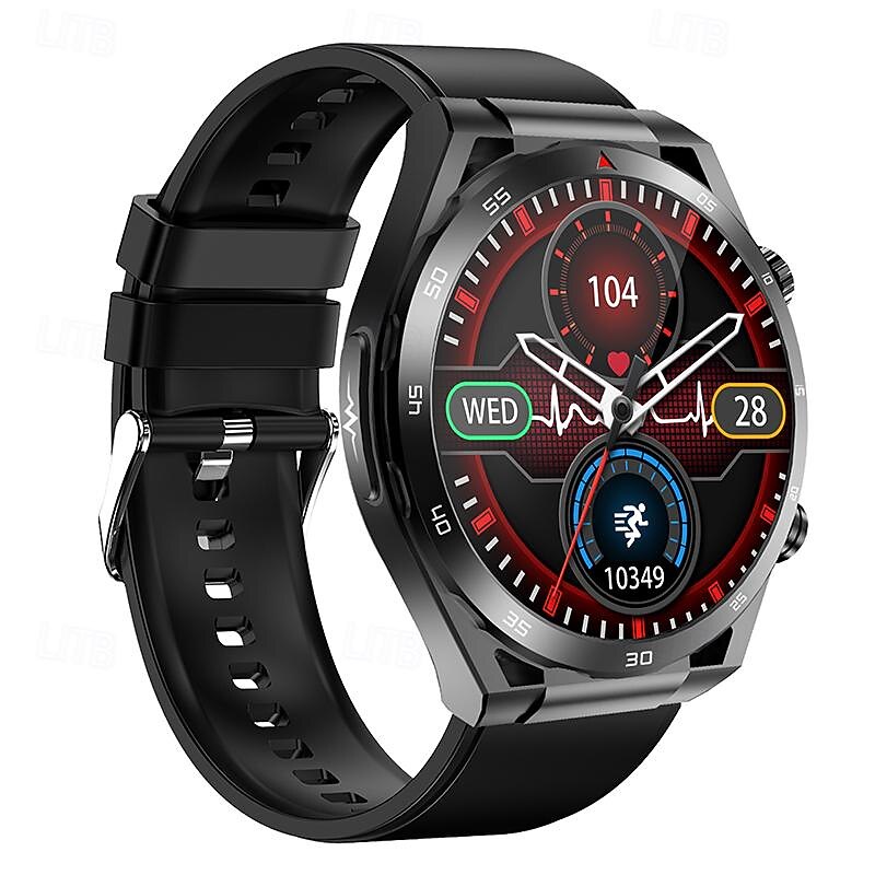 iMosi ET450 Smart Watch 1.39 inch Smartwatch Fitness Running Watch Bluetooth ECG+PPG Temperature Monitoring Pedometer Compatible with Android iOS Women Men Long Standby Hands-Free Calls Waterproof IP3