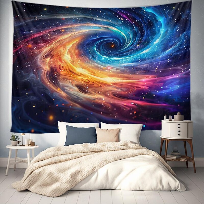Blacklight Tapestry UV Reactive Glow in the Dark Glow Party Neon Universe Sky Trippy Misty Nature Landscape Hanging Tapestry Wall Art Mural for Living Room Bedroom3