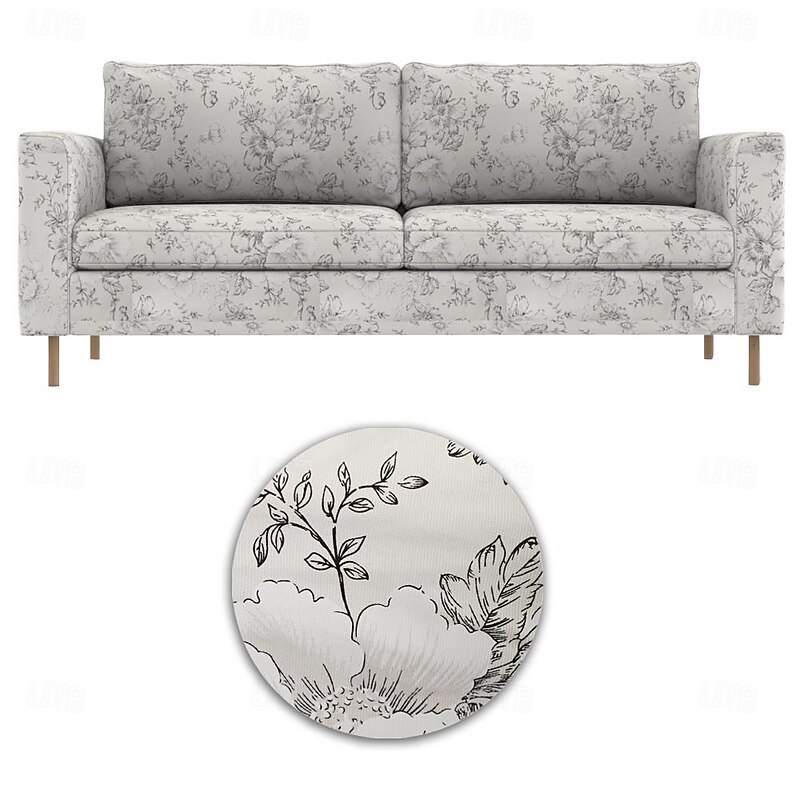 100% Cotton 2-Seat 3-Seat Sofa Cover Floral Quilted Slipcovers  PARcover LITB PRIME cover3