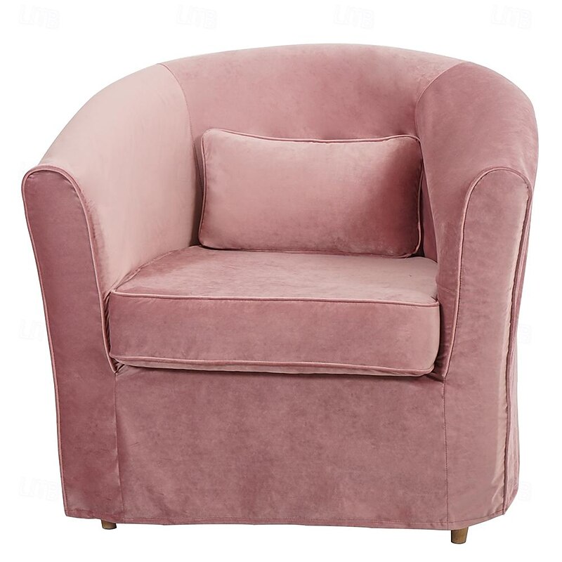 Velvet Armchair Cover Solid Color Quilted Velvet Slipcovers TULLcover LITB PRIME cover