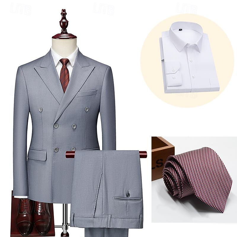 Retro Vintage 1920s Suits & Blazers Gentleman Fancy Dress Men's Masquerade Party / Evening Bachelorette Party Adults' Coat Pants4