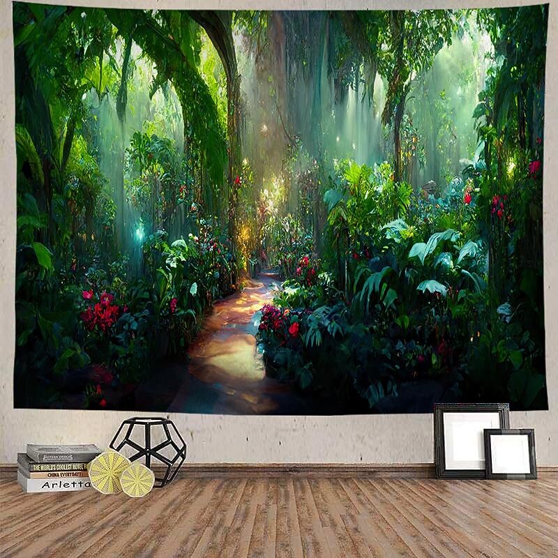 Nature Floral Garden Hanging Tapestry Wall Art Large Tapestry Mural Decor Photograph Backdrop Blanket Curtain Home Bedroom Living Room Decoration3