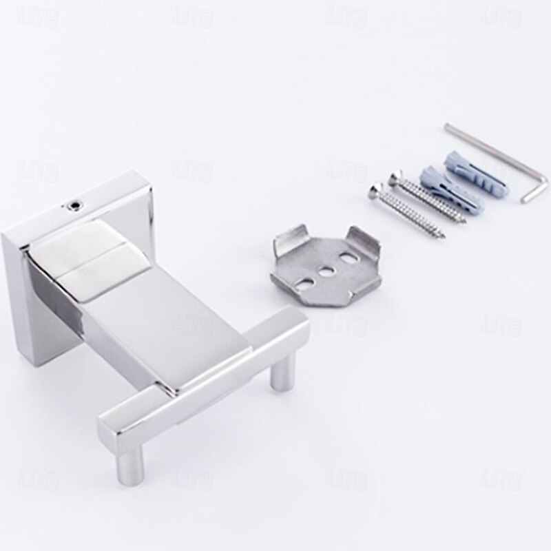 Heavy Duty Double Robe Hook Wall Mount Stainless Steel Hand Towel Hooks for Bathrooms, Mirror Polish4