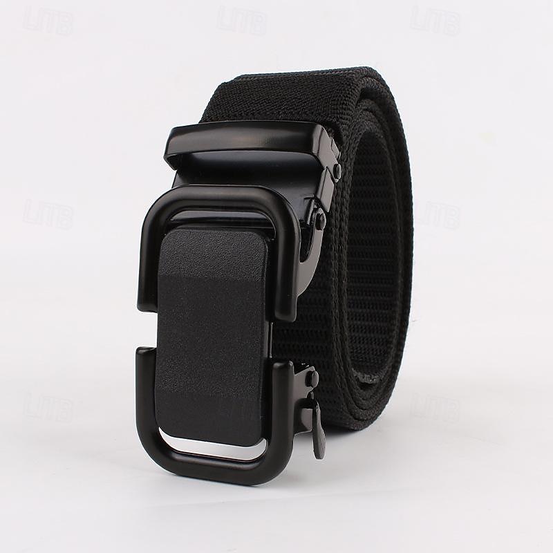 Men's Belt Waist Belt Black Navy Blue Nylon Alloy Durable Adjustable Plain Outdoor Daily2