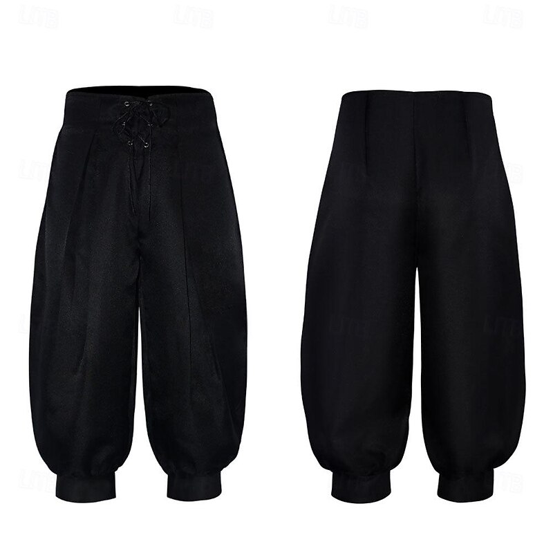 Retro Vintage Medieval 17th Century Masquerade Pirate Pants Pirate Viking Fancy Dress Men's Celtic Pirate Halloween Carnival Masquerade Party / Evening Adults' Pants2
