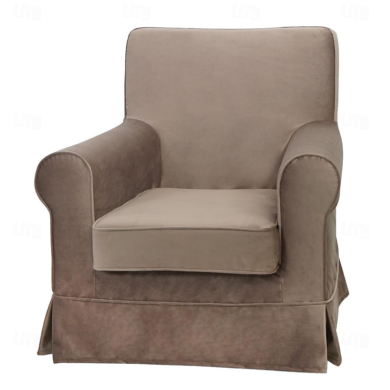 Velvet Armchair Sofa Cover Solid Color Quilted Velvet Slipcovers LITB PRIME cover Ektcover 7