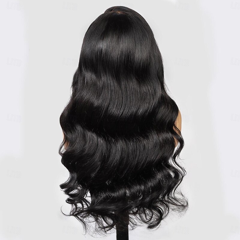 HD Lace Human Hair wig 7*6 Natural Color Body Wave 250% Density2