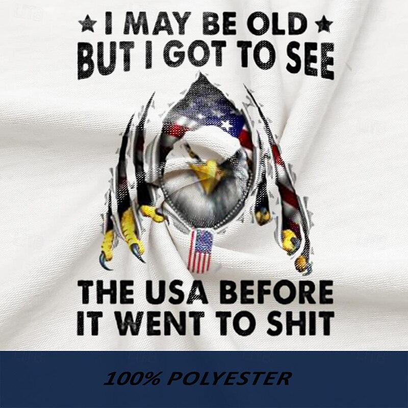 Men's Eagle Patriotism Funny Slang T shirt Henley Shirt Short Sleeve 3D Print Designer Casual Daily Summer Blue Dark Green Green Khaki Gray Henley Henley T-Shirt3