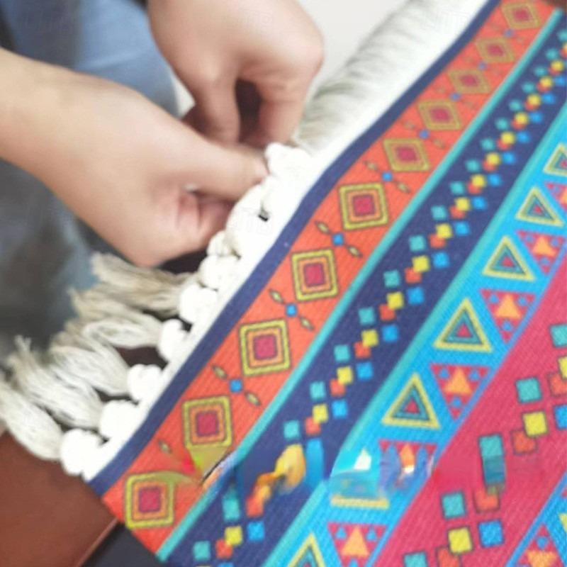 Woven Bohemian Mandala Doormat Kitchen Mat Floor Mat Non-Slip Area Rug Oil Proof Rug Indoor Outdoor Mat Bedroom Decor Bathroom Mat Entrance Rug Blue2