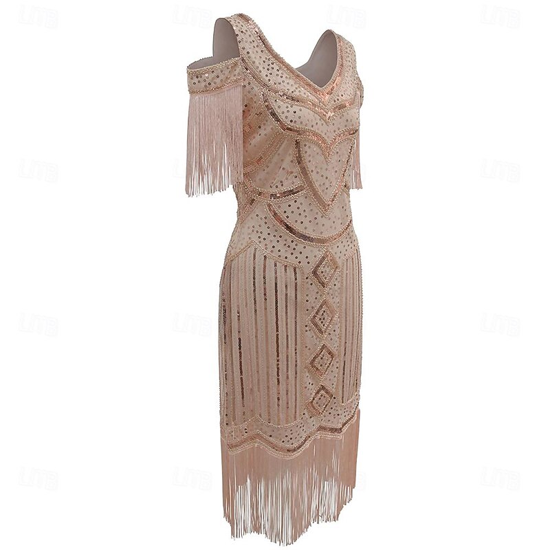 Ballroom Dance Dress Tassel Pure Color Splicing Women's Performance Training Sleeveless High Polyester2