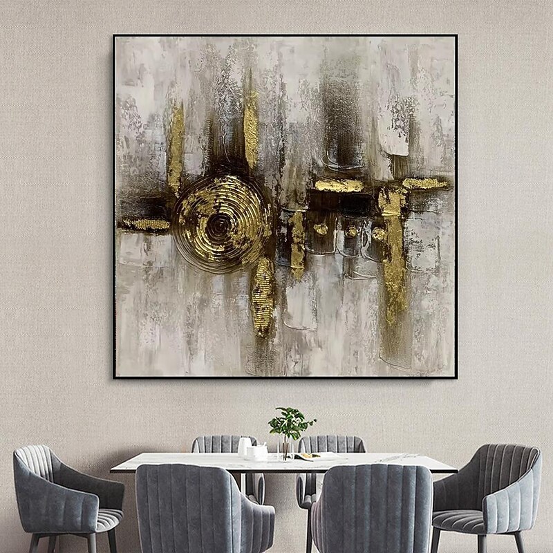 Handmade Oil Painting Canvas Wall Art Decoration Modern Abstract Texture Gold for Home Dance Studio Decor Rolled Frameless Unstretched Painting2