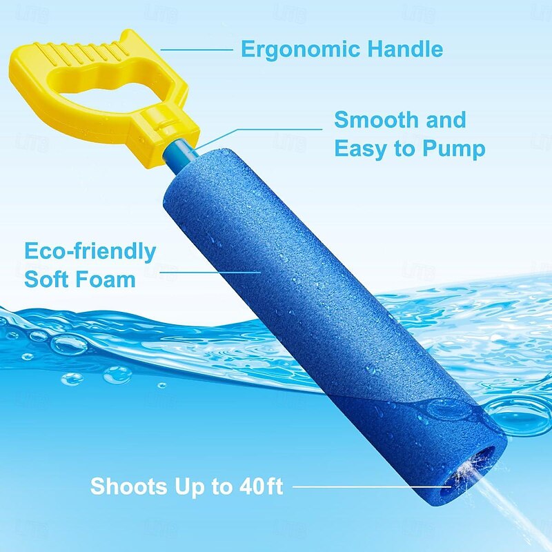 Water Gun 6 Pack Super Water Soaker Blaster Squirt Guns Water Shooter Swimming Pool Beach Summer Party Outdoor Water Game Fighting Toys for Kids Boys Girls4