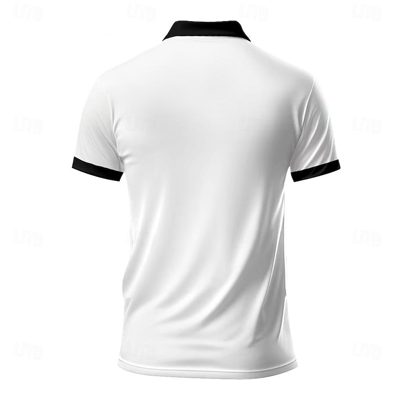 Men's Palm Tree Hawaiian Polo Shirts Golf Shirt Short Sleeve Polo Shirts Collared Shirts Beach Wear Vacation Wear Tropical Wear Party Outfits 3D Print Quarter Zip Polo Spring & Summer White Yellow2