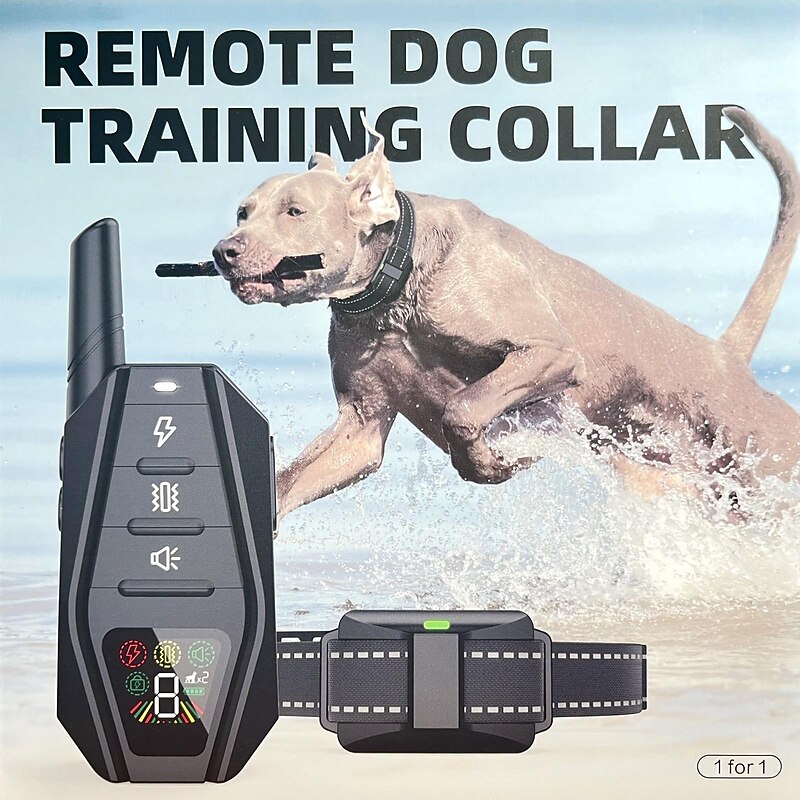 3300Ft Dog Training Collar LCD Battery Display with Remote Rechargeable Waterproof E Collar with Beep Vibration Shock High Quality3