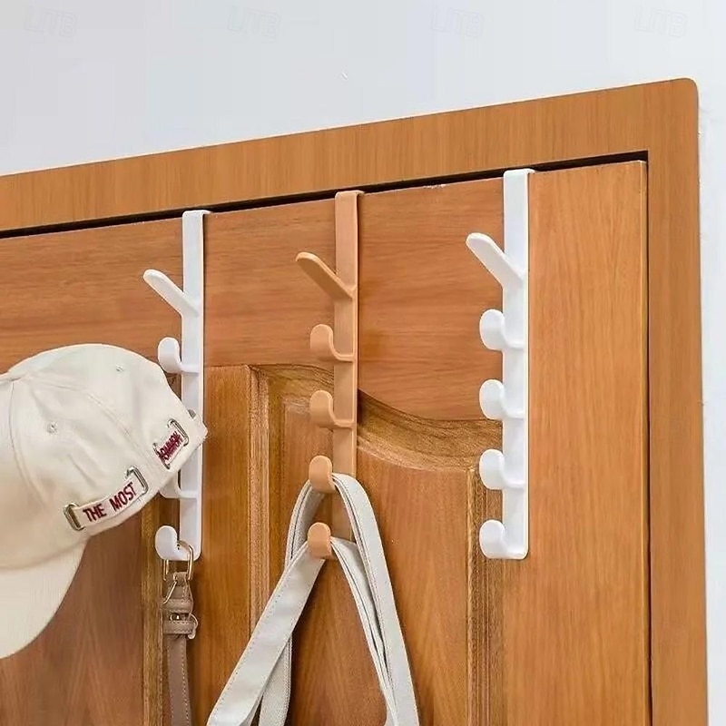 1/3pcs Door Hanger Clothes Rack - Hanging Door Organizer with Hooks for Caps, Purses, Bags, Hats - Home Storage for Bedroom, Cabinets2