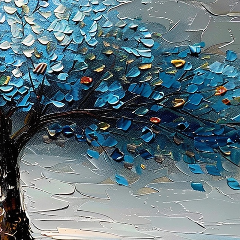 Handmade Original Tree of Life Oil Painting On Canvas Wall Abstract Tree Landscape Painting for Home Decor With Stretched Frame/Without Inner Frame Painting2