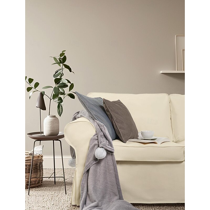 2 Seat Sofa Cover or  2 Seat Sofa Bed Cover with Cushion Covers and Backrest Covers For Ektorp Couch Slipcover Washable Furniture Protector  LITB PRIME cover Ektcover4