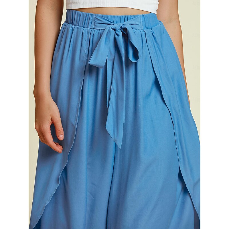 Rayon Swing Sky Blue Long Pants2